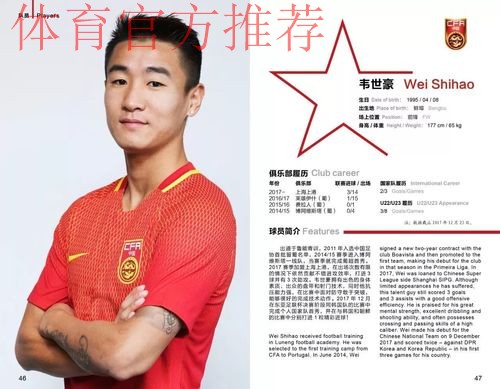 中国U23国家男子足球队官方队刊完整版上线 中国U23国家男子足球队官方队刊完整版上线